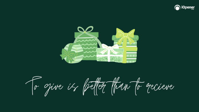 to give is better than to receive
